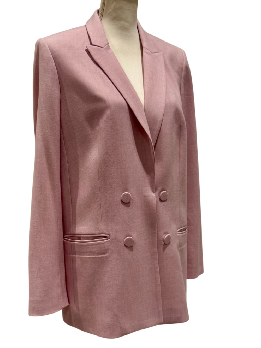 Express Double-Breasted Blazer in Pale Pink (L) - Picture 3 of 13